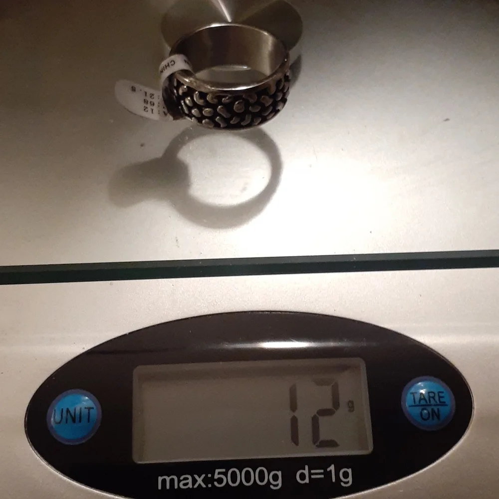 EDFORCE STAINLESS PEBBLED STEEL BAND RING NWT SIZE 12